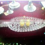 Elegant Fashion Crystal and Metal Wedding Decoration Leaf Shaped Charger Plates thumbnail-1