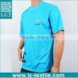 Hot China Products Blue Color Embroidered Cotton Plain Tshirt thumbnail-2