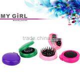 MY GIRL Round Folding Travel With Mirror Sets Mini Hair Brush thumbnail-2