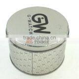 High Quality Gift Round Watches Tin Box