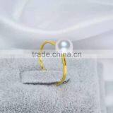 Quality Freshwater Pearl Ring Designs Silver White Gold Pearl Rings thumbnail-5