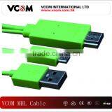 5 to 11 Pin Converter 1.2M Green Micro USB to HDMI MHL Cable