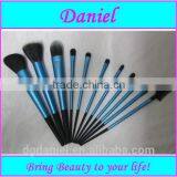 Best Professional 11pcs Blue Long Ferrule Makeup Brush Set Cosmetic Brushes Set Dongguan Synthetic Makeup Brushes
