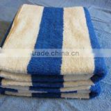 100% cotton beach towels blue/white stripes huge