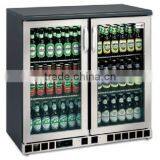 Double Door Bar Bottle Cooler, S/S Finish