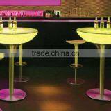 LED Modern Halfmoon Tea Table/ Hot Sell LED Rechargeable Halfmoon Coffee Table/LED Outdoor Lawn Halfmoon Cocktail Table thumbnail-4