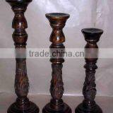 Wood Candle Holder Set,Decorative Wooden Candle Holder thumbnail-1