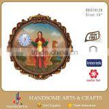 16'' Resin Craft Religious Items Home Decor Wall Clock Hanging