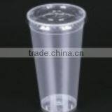 580ML PP Cup Plastic Cup Transparent Drink Cup Disposable Cup Injection With Lid thumbnail-2