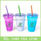 New Design 16oz Eco-friendly Plastic Soft Drink Mug thumbnail-1