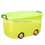 38L Small Size Hot Sale Waterproof Wheeling Plastic Toy Storage Box With Lid thumbnail-6