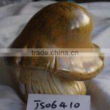 Porcelain mushroom decoration hand made brown color