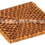 Square Rattan Coasters With Holder / Rattan Coasters Rattan Platemat thumbnail-6