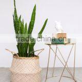 Handmade Home Decor Zigzag Belly Seagrass Basket thumbnail-5