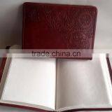 Handmade Genuine Plain Pippin Embossed Paisley Design Leather Notebook thumbnail-2