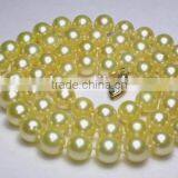 Top Quality 4.5-5 mm Yellow Akoya Saltwater Pearl Necklace thumbnail-1
