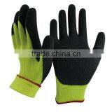 NMSAFETY Hi-viz Yellow Acrylic Liner and Rubber Coated Cotton Winter Safety Work Hand Gloves thumbnail-1