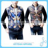 Unique Printing Men's Short Jacket 2016 Latest Design Cool casual coat for men&OEM