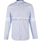 Turn-down Collar Blank Slim Fit Shirts Cotton Long Sleeve Casual Shirts for Men thumbnail-4