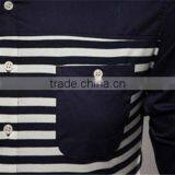 British Style Slim Fit Man Shirts Contrast Stripes Fashion Long Sleeve Mens Shirts thumbnail-6