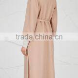 Wholesale Ladies Apparel Front Patch Pockets Powder Blush Wool Coat(DQE0355C) thumbnail-2