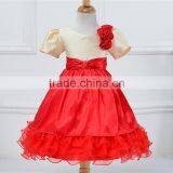MGOO New Arrival 2015 Red Color Christmas Costumes Dress For Kids Little Girl Muslim Party Dress L069 thumbnail-3