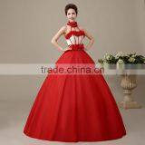 MGOO Dream Red Color Chinese Style Fairy Dancing Dress Halter Puff Prom Dress For Ladies L000122 thumbnail-4