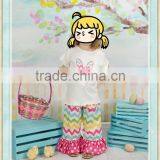 Easter Baby Clothes Smocked Children Clothing Wholesale Rainbow Chevron Icing Ruffle Pants Set thumbnail-1