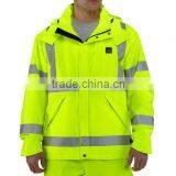 Orange Safety Jacket Reflective Protective Jacket Warm Worker hi Vis Jacket thumbnail-2