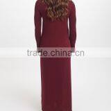 Newest Maternity Dresses With Burgundy Maternity Side-Slit Maxi Dress Fashion Women Clothing WD80817-19 thumbnail-2