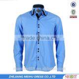 Cotton Fabric Shirt Double Collar Wedding Dress Latest Dress Shirt New Designs thumbnail-4