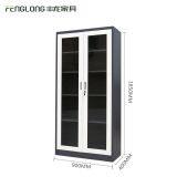 Стальной коммерческий офисный мебельный шкаф для хранения документов с двумя раздвижными стеклянными дверями thumbnail-2