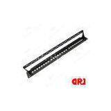 1U Rack Mounted 24 port patch panel with tray , Rj45 patch panels for network cabinet