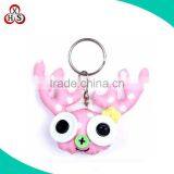 Customized Cute Big Eyes Handmade Animal Cotton Keychain thumbnail-2