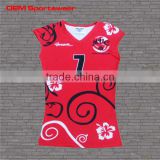 100 polyester custom design women's badminton jersey with sleeveless