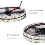 DC12V LED Strip 5050 60LEDs /m 5M IP20 IP65 LED Flexible Strip Light 5050 SMF + DC12V Adapter White / Warm White thumbnail-3