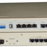 Managable 4 E1 + 4 ethernet over Fiber Multiplexer