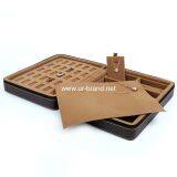 High-grade Leather Zipper Double Open Portable Jewelry Box Ring Earring Necklace Bracelet Storage Box Multifunctional thumbnail-3