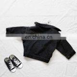 2020 Autumn and Winter New Girls Black Loose Denim Clothes Boys Cotton Jacket Jacket Baby All-match Top thumbnail-4