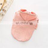 Eco Friendly Hot Sale Autumn and Winter Pink Red White Dog Sweater and Hood thumbnail-2