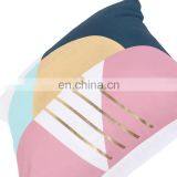 PU Patchwork Soft Geometric Print Decorative Square Throw Pillow/Cushion for Sofa Living Room thumbnail-5