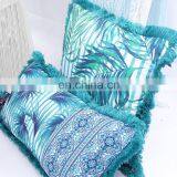 Custom Wholesale Outdoor Digital Printed Fancy Tropical Greenery Jungle Leaf Print Cushion Covers Decorative thumbnail-2