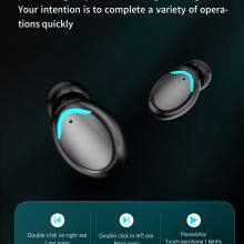 TWS Wireless Headsets Large Capacity Charging Box Bluetooth-compatible Earphones Sport Waterproof With Touch Control thumbnail-2