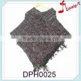 Wholesale Women China Mexican Elegant Yiwu Knitted Poncho thumbnail-1