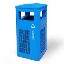 MAX-HK327 Iron Rubbish Metal Trash Bin Outdoor Commercial Trash Bins With Ashtray