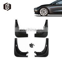 Car Accessories Standard Version Mud Flaps Mudguard No Drilling Black 4Pcs In Set Fender For Tesla Model 3 thumbnail-1