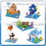 Mini Qute HSANHE 5 Styles Kawaii Finding Nemo Marlin Dory Bruce Nigel Plastic Building Blocks Cartoon Model Educational Toy