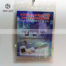 Shiny Transparent Custom Laser Holographic Pouches for ID Cards thumbnail-2