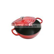 Classic Red Cooking Pot Wholesale Kitchen Enamel Cast Iron Cookware thumbnail-3