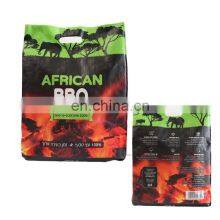 Ламинированные угольные брикетты для бруска весом 3 кг, упакованные в пластиковый пакет